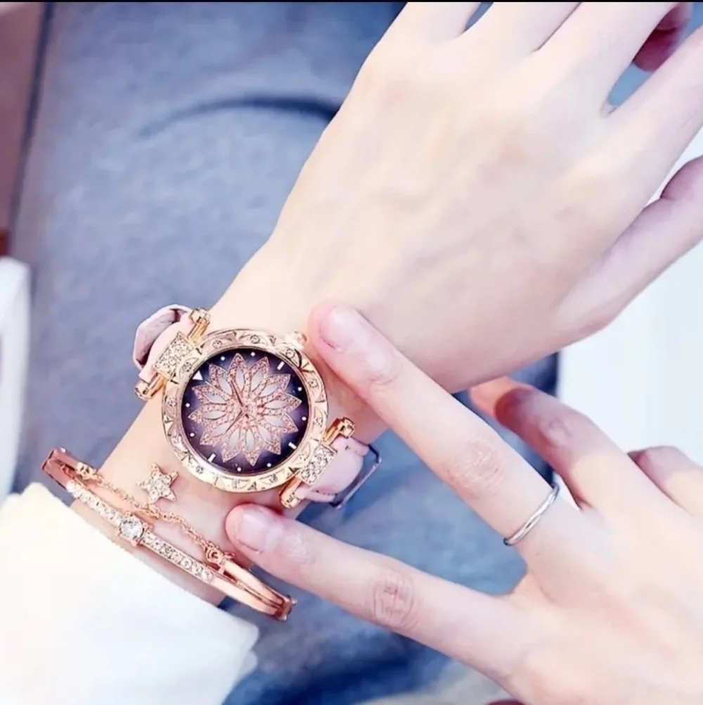 NWT Women’s Pink Watch & Bracelet Set  Jewelry Set | Elegant Fashion Watch